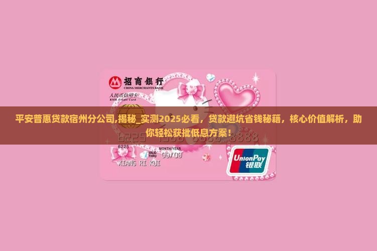 平安普惠贷款宿州分公司