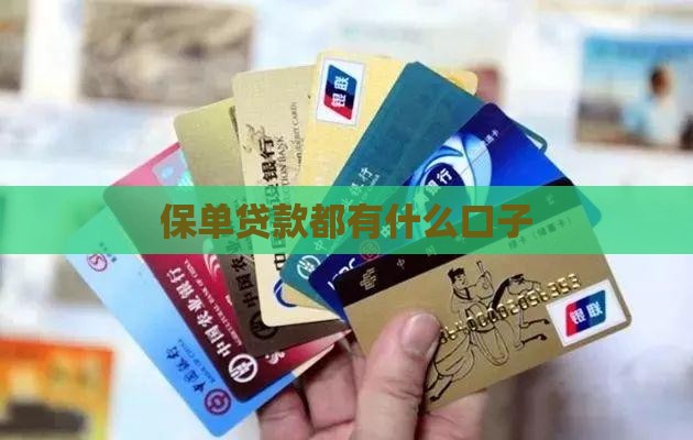 保单贷款都有什么口子