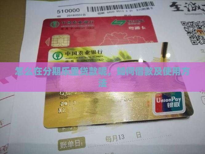 怎么在分期乐里贷款呢