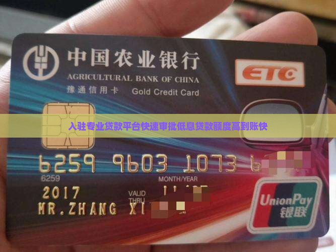 入驻专业贷款平台