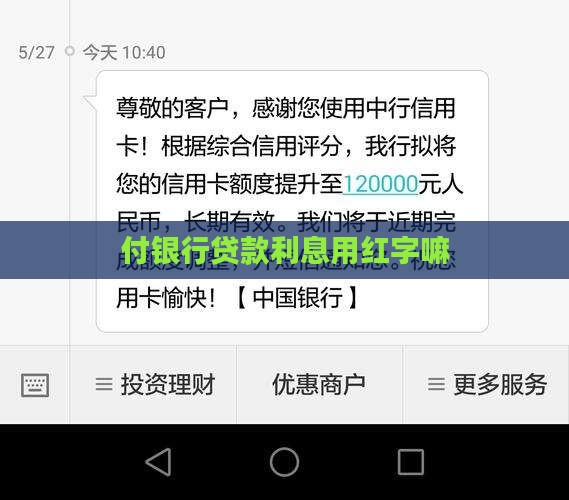 付银行贷款利息用红字嘛