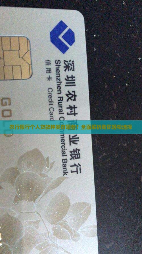 农行银行个人贷款种类