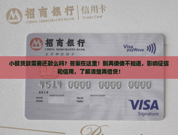 小额贷款需要还款么吗