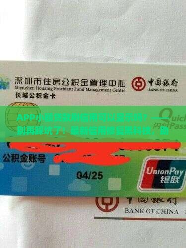 APP小额贷款刷信用可以显示吗