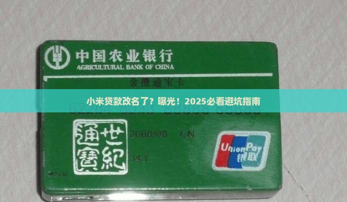 小米贷款改名了