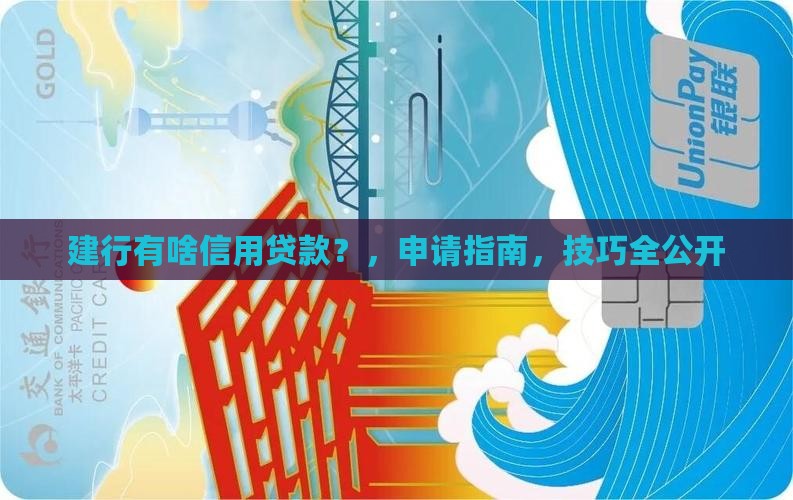 建行有啥信用贷款