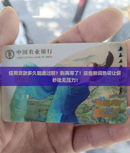 信用贷款多久能通过啊