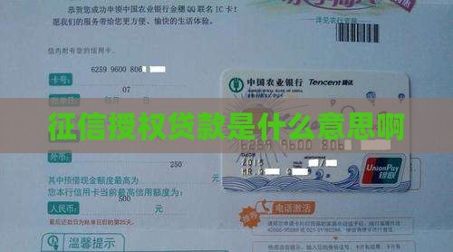 征信授权贷款是什么意思啊