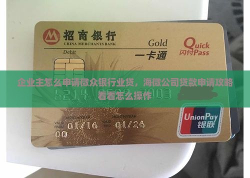 企业主怎么申请微众银行业贷，海微公司贷款申请攻略看看怎么操作