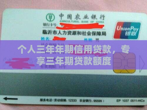个人三年期信用贷款