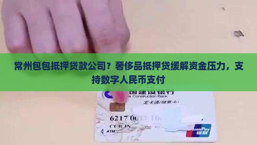 常州包包抵押贷款公司