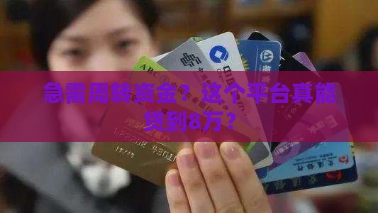 那个平台可以贷款8万