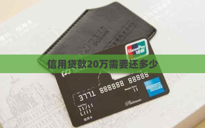 信用贷款20万要还多少