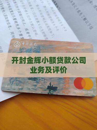 开封金辉小额贷款