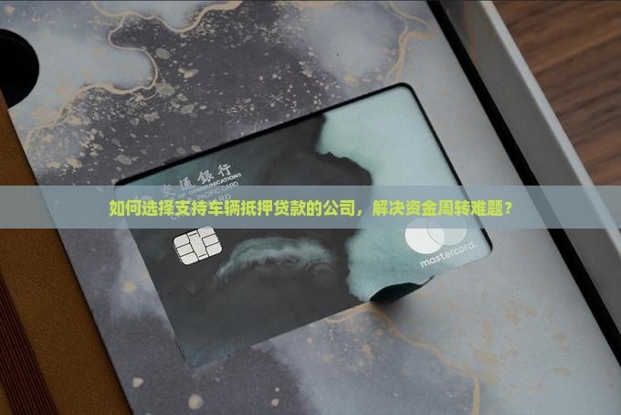 可以抵押车辆的贷款公司