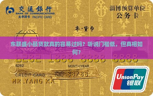 东联盛小额贷款好通过吗
