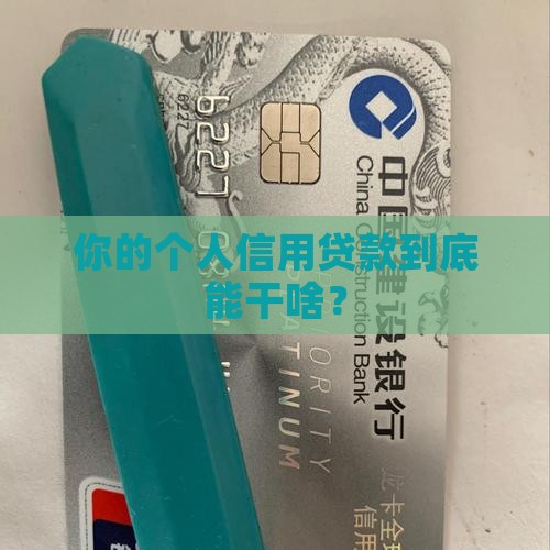 个人信用贷款用途格式