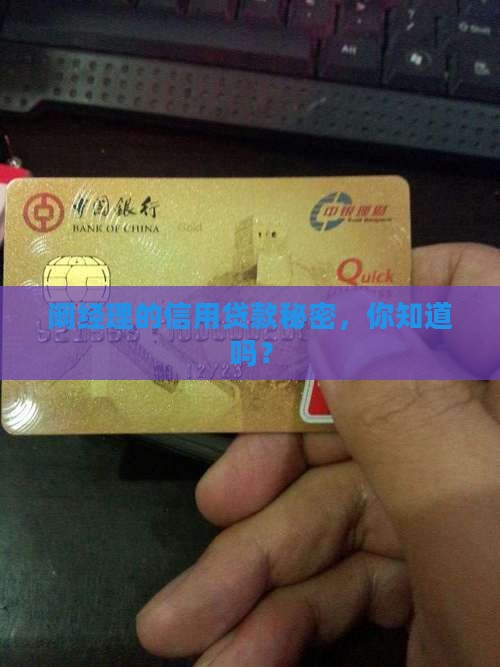 信用贷款阚经理