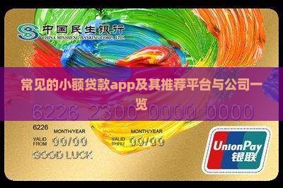 常见的小额贷款app