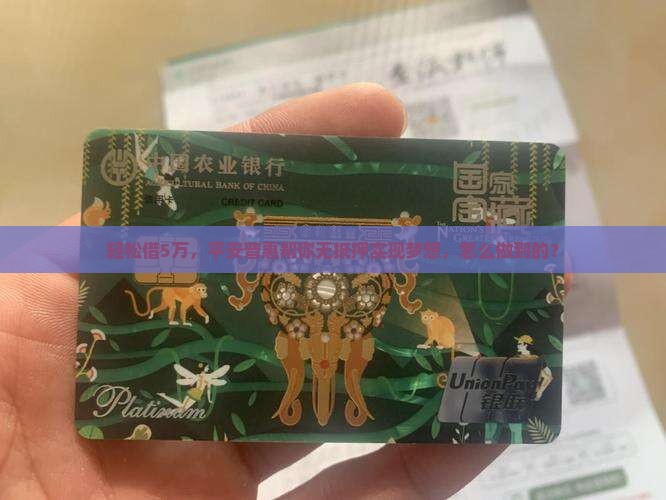 平安普惠无抵押贷款5万