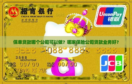 保单贷款哪个公司可以做