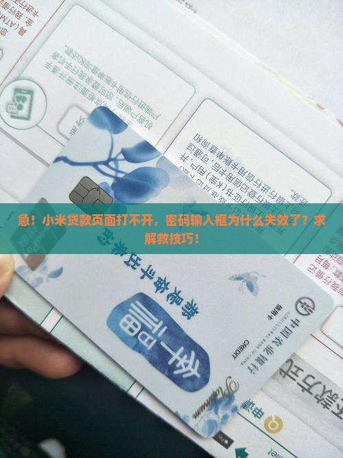 小米贷款密码按不了