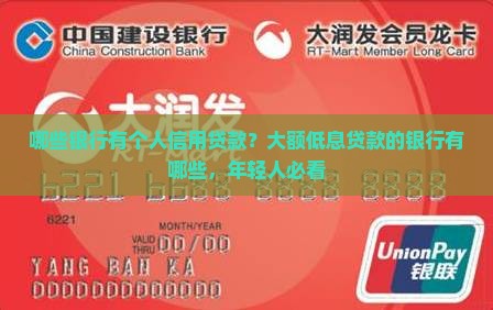 哪些银行有个人信用贷款