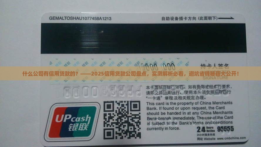 什么公司有信用贷款的
