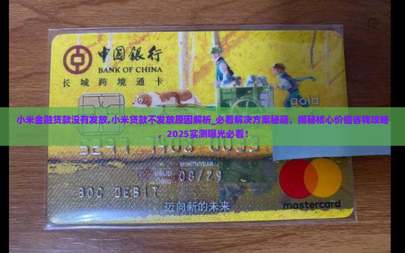 小米金融贷款没有发放