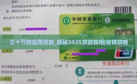 三十万的信用贷款