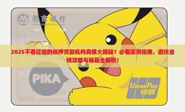 不看征信的抵押贷款机构
