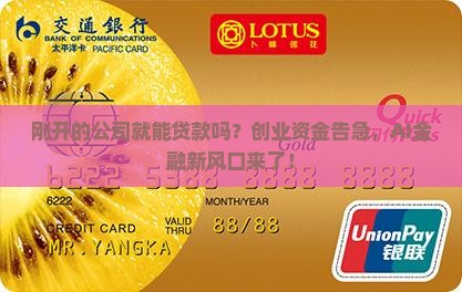刚开的公司就能贷款吗