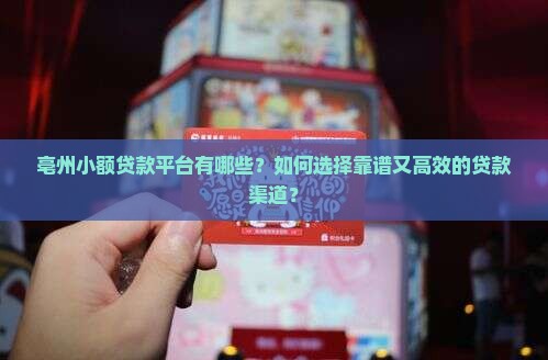 亳州小额贷款平台有哪些