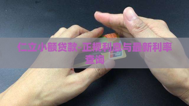 仁立小额贷款-正规利息与最新利率查询