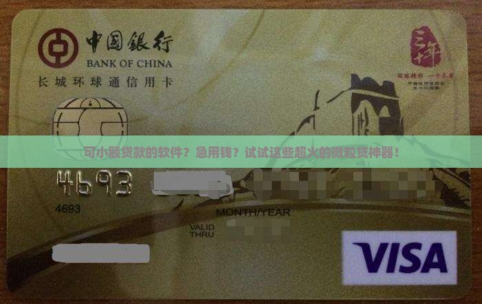 可小额贷款的软件