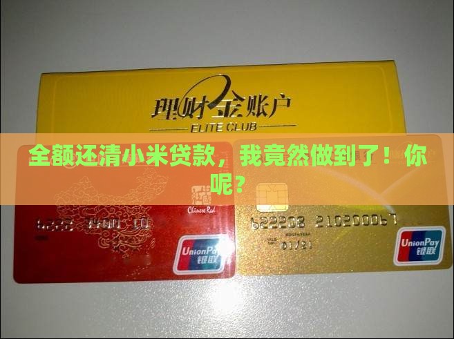小米贷款还全额