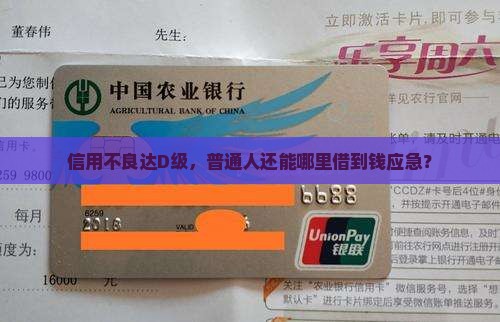 征信为d级还有能贷款的银行吗