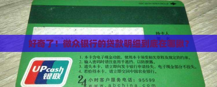 微众银行贷款明细从哪查