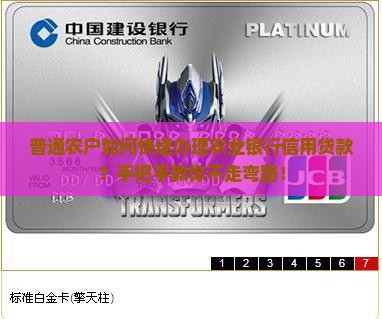 农业银行信用贷款怎么办