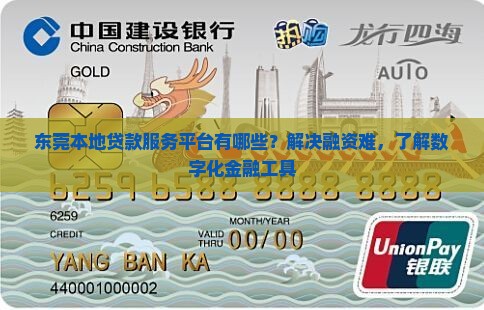 东莞本地贷款服务平台有哪些