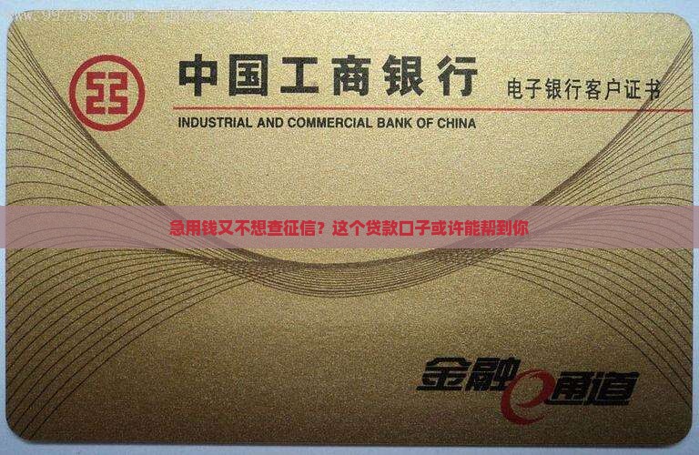 不用查脸的贷款口子