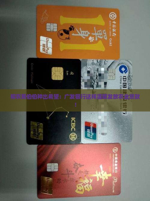 广发银行的农业贷款