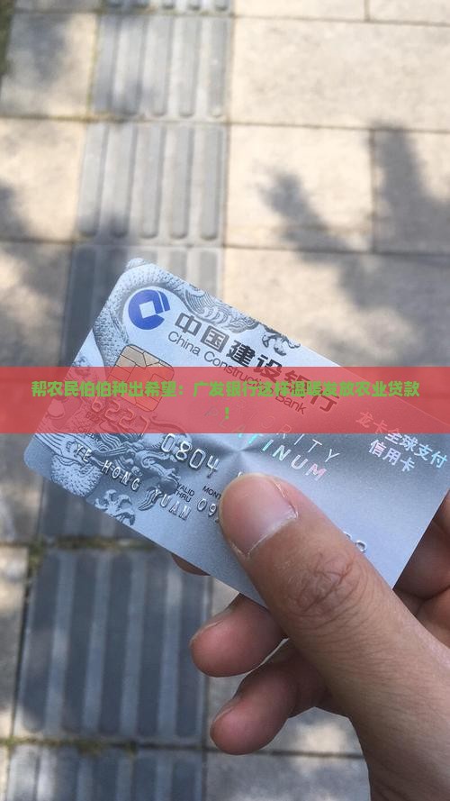 广发银行的农业贷款