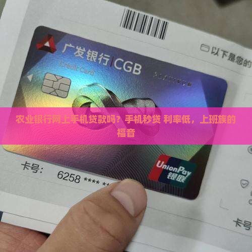 农业银行网上手机贷款吗