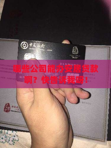 哪些公司有安居贷款资质