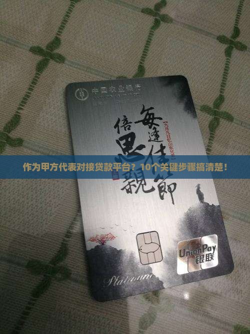 对接贷款平台甲方