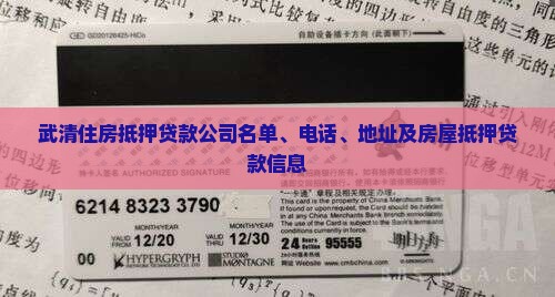 武清住房抵押贷款公司