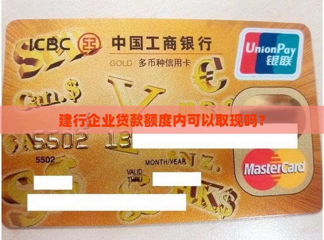 建行企业贷款可以取现吗