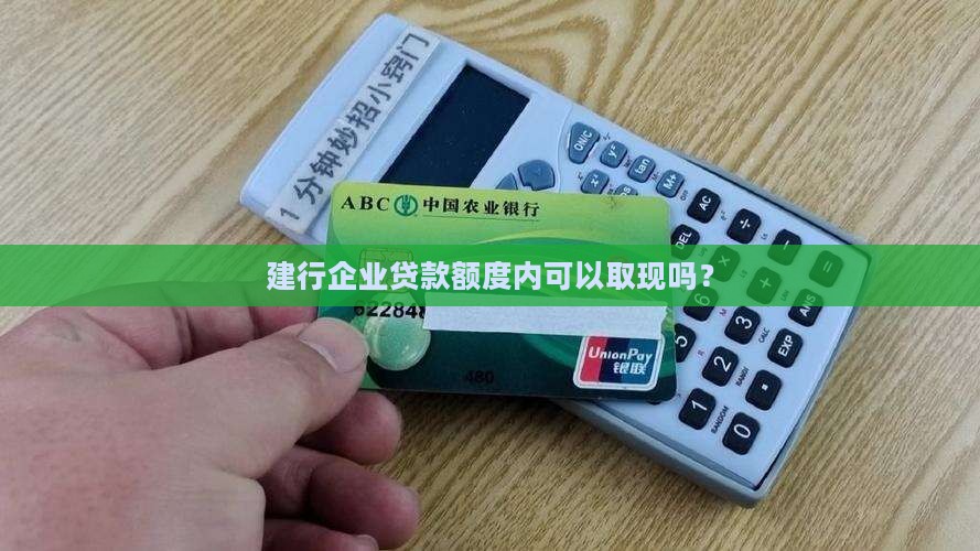 建行企业贷款可以取现吗