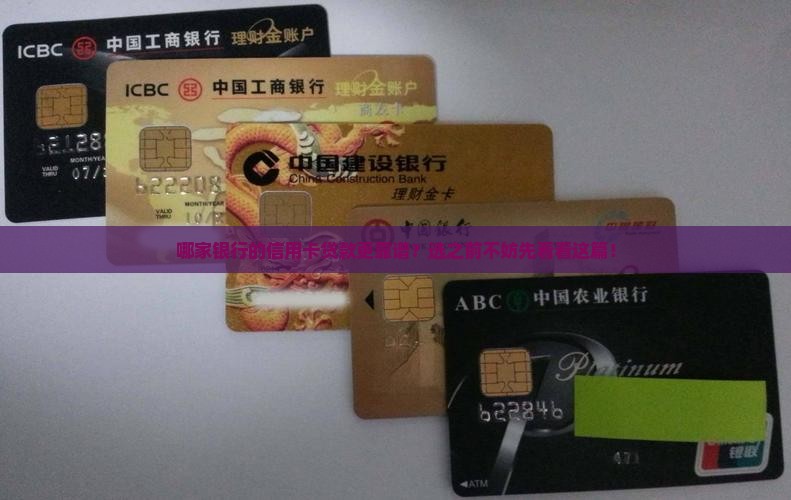 哪个银行信用卡的贷款好